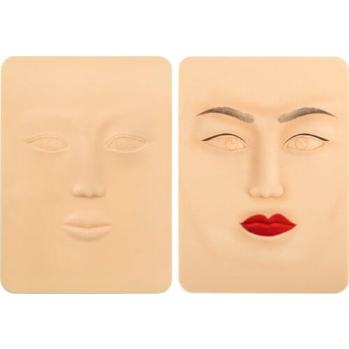 Practice Skin 3D Soft Silicone Face Skin Fake Man Woman Permanent Makeup Eyebrow Lip Liner Microblading Cosmetic Beauty Supply