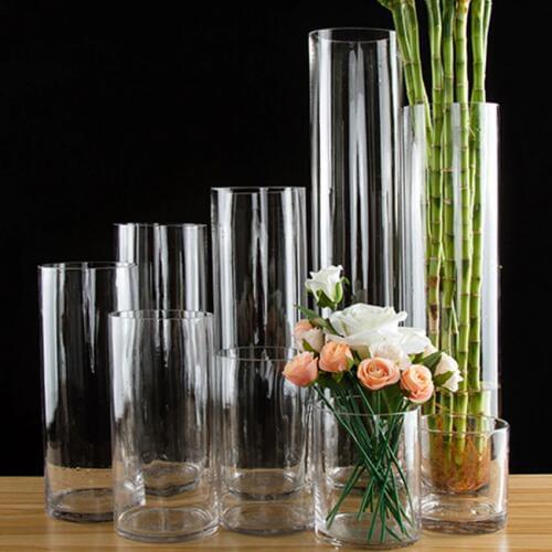 European Style Transparent Clear Tabletop tall Glass Vase Bottle Terrarium Hydroponic Container Pot Flower Home Wedding Decor