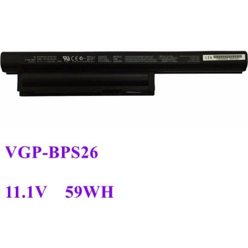 VGP-BPS26 Laptop Battery for SONY VAIO BPL26 BPS26 VGP-BPL26 VPCEH16EC VPCEL15EC SVE141 11.1V 59WH/5300mAh