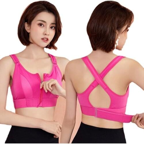 Plus Size Sports Bras Women Yoga Gym Top Crop for Women High Impact Full Cup Sports Bra Female Fitness Racerback Workout Running
