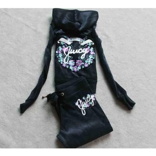 Spring/Autumn 2021 Womens Brand Tracksuit Velvet Cloth Womens Suit Velor Tracksuit Sweatshirts & Pants Size S-XL