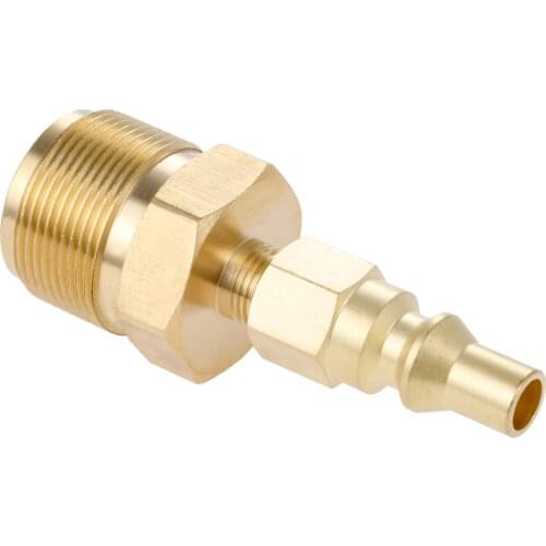 1/4" Quick Connect Disconnect Plug with 1lb Bottle Tank Thread Propane Adapter for Portable Camper Grill Hook Up RV Trailer