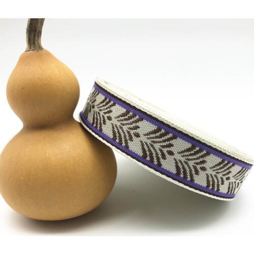 10Yards 16mm 5/8" Floral Pattern Dog Collar Woven Ribbon Handmade Clothing Backpack Curtain Cap Decoration Jacquard Ribbon