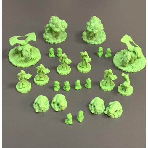 24PCS Cthulhu Wars Great Cthulhu Cultist Deep One Shoggoths Mythos Horror Miniature Role Playing Models Board Game Kickstarter