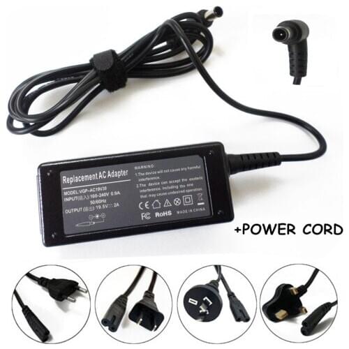 19.5V 2A Laptop AC Adapter For Caderno Sony VPCW221AX VPCW221AX/L VPCW221AX/P VPCY216FX Notebook Battery Charger