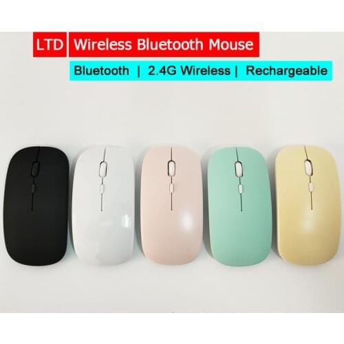 Wireless Bluetooth Mouse 2.4G Dual Mode Rechargeable Gaming Silent Micro USB For PC Laptop Tablet Mediapad Slim Computer Mouse