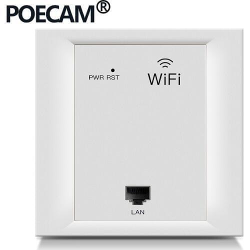 Repeater 86 pannel AP type 2.4G 300Mbps wireless travel router wifi in wall access point poe 24V Optional Color White Gold