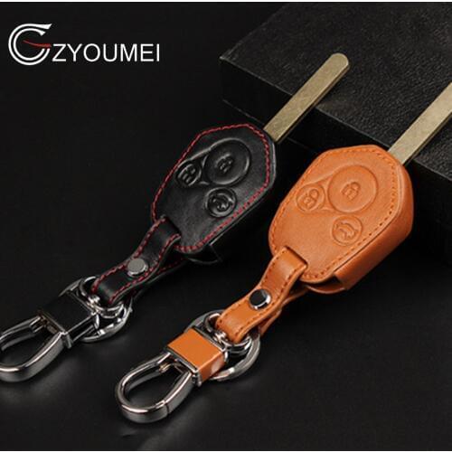 Genuine Leather Car Key Cover key chain ring cover case For subaru Legacy Forester Outback Impreza Liberty B9 Tribeca Baja