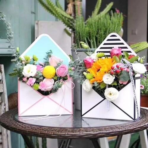 Flower Box Package Creative Folding Envelope Floweres Boxes Birthday Party MotherS Day Gift Arrangement Floral Wrapping Paper
