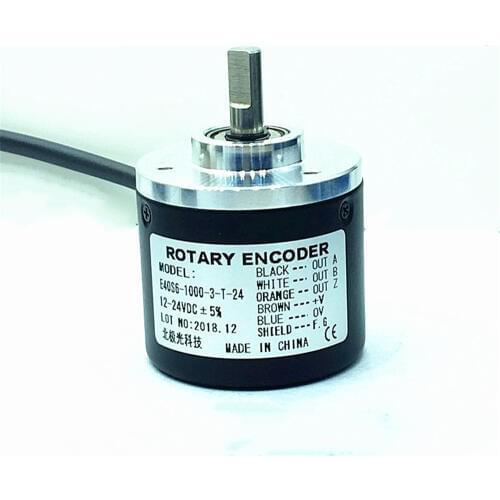 E40S6-1000-3-T-24 6mm solid shaft 24V dc Totem pole output incremental rotary encoder 600/1000/2000 PPR