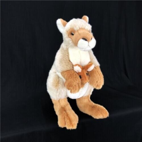 Simulation kangaroo plush toy 37cm soft doll kids toy home decoration Christmas gift h1322