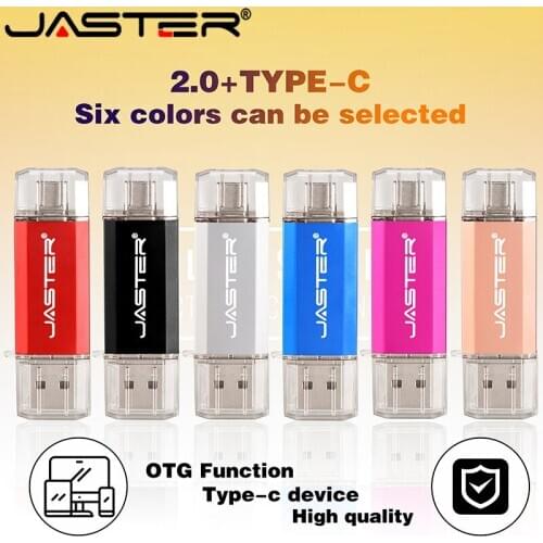 JASTER Customer LOGO TYPE-C USB Flash Drive 4GB 8GB 16GB 32GB 64GB pendrive for Android Smart Phone Metal TYPE-C memory stick