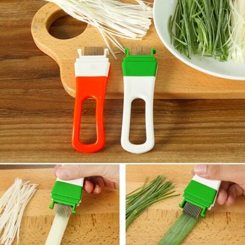 Stainless Onion Cutter Multifunctional Vegetable Slicer Kitchen Scallion Cutter Chopper Sharp Vegetable Shredders Slicer Tools