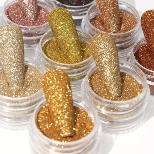 0.1MM Nail Crystal Diamond Fine Glitter Set Sparkly Rainbow Powder Chrome Pigment Dust DIY Profession For Nail Supplies RK150079