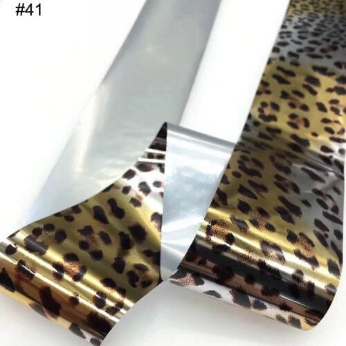 New! 1 Pcs Nail Transfer foil 1 Sheet 100 x 4 cm Craft Deco Foil 6 Different Leopard Print Designs Starry Sky Nail Art foil NZ01