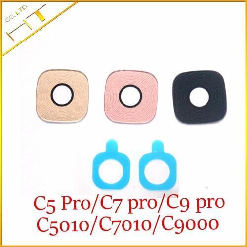 50x Glass material back rear camera lens with sticker for Samsung galaxy C5 pro/C7 pro/C9 pro C5010 C7010 C9000