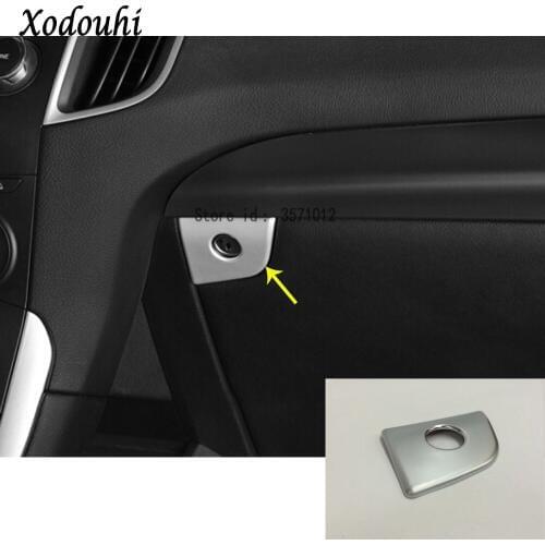 For Ford EDGE 2015 2016 2017 car cover detector Hand box co-pilot Glove box front trim lamp trim panel molding 1pcs