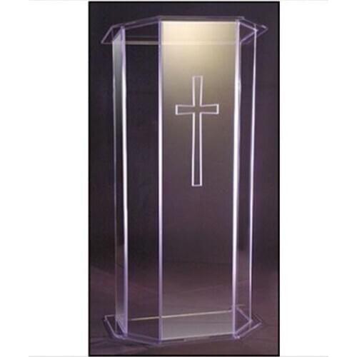 Plexiglass material acrylic podium lectern decoration table furniture plexiglass