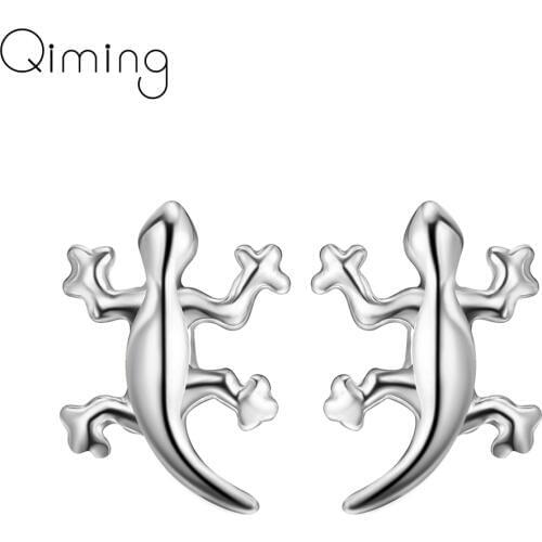 Reptile Lizard Earrings For Women Girls Tiny Cute Animal Gecko Nickel Free Personality Evening Party Jewelry Earring