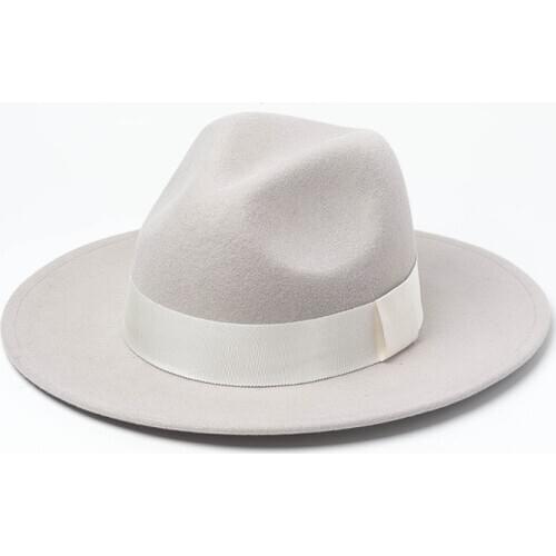 Fibonacci 8cm Large Brim Fedora Men Women Fashion Jazz Hat Autumn Winter Trilby Wool Felt Hats for Women Jewish Hat