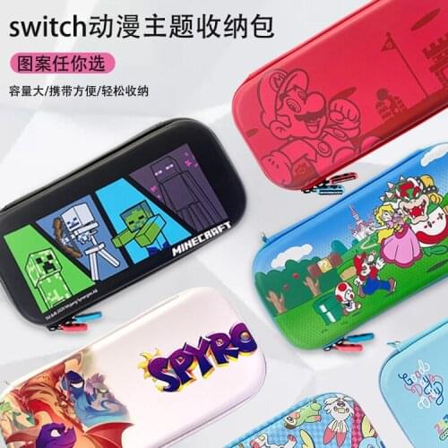 Switch Storage Bag Game Console Bag For Nintendo Switch Accessories Anime Theme Protection Bag Pu Material Shell Bag