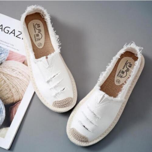 2020 Women Flats Ballerina Shoes Slip On Casual Lady Canvas Shoes Loafers Breathable Female Espadrilles Driving Footwear