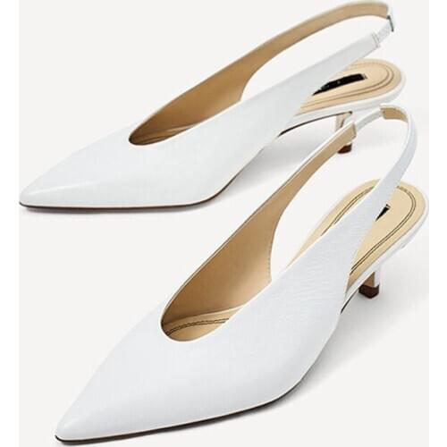 Sexy Pointed Toe Single Shoes 2020 Summer New Back Empty Roman Sandals Ladies Korean V-Mouth Small Thin High Heels Sandals Women