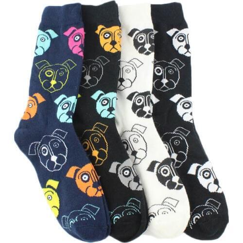 [SOPLCAALCK]Japanese Harajuku Funny Socks Women Cartoon Pug Creative Cute Socks Middle Tube Calcetines Mujer Divertido Unisex