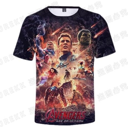 Funny The Avengers T Shirt Men Women Children 3D Print T-Shirt Summer Short Sleeve Streetwear Cool Tops Marvel Superhero Tee