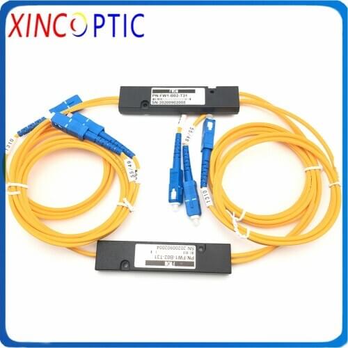 1*2 FWDM Filter ABS BOX 1550/1310/1490nm,3mm 1M With SCUPC Connector,3Port Fiber Opitc FWDM Module