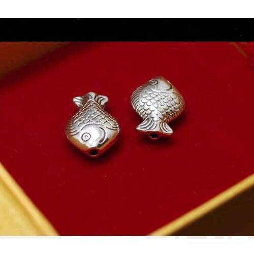 10pcs/lot Tibetan Silver Big Fish Animal Metal Spacer Loose Charm Bead For Jewelry Making Diy Bracelet Accessoreise man women
