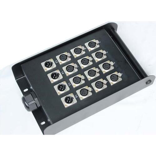 16 channel signal pathway stage junction box Stage snake cable box Multichannel audio cable junction box