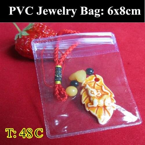 200pcs/lot 6cm*8cm 0.48mm Thickness Self Adhesive Seal Plastic Bags,Resealable Retail Bages,Jewelry/Rings/Earrings Bages