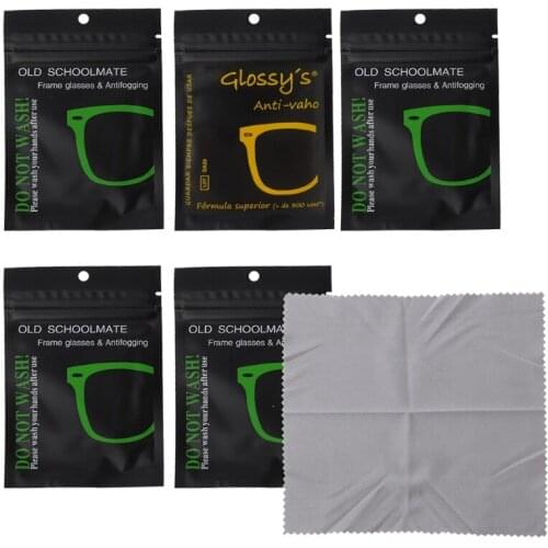 2021 New 5Pcs Reusable Anti-Fog Wipes Glasses Pre-moistened Antifog Lens Cloth Defogger 2020 trend