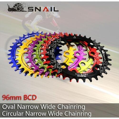 96BCD SNAIL 32T/34T/36T Bicycle Oval Chain ring Cycling A7075-T6 Ultralight Chainwheel MTB Bicycle Crankset Plate