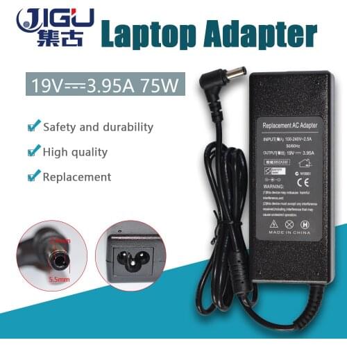 JIGU 19V 3.95A 75W 5.5*2.5mm AC Adapter Battery Charger For Toshiba Satellite L100 L300 L350 L450 L450D L500 L500D L505 L550