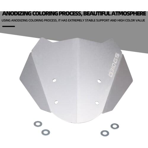 Motorcycle Modification Accessories Aluminum Alloy Front Fairing Windshield Headlamp Wind Deflector For BMW G310GS 2017 2018