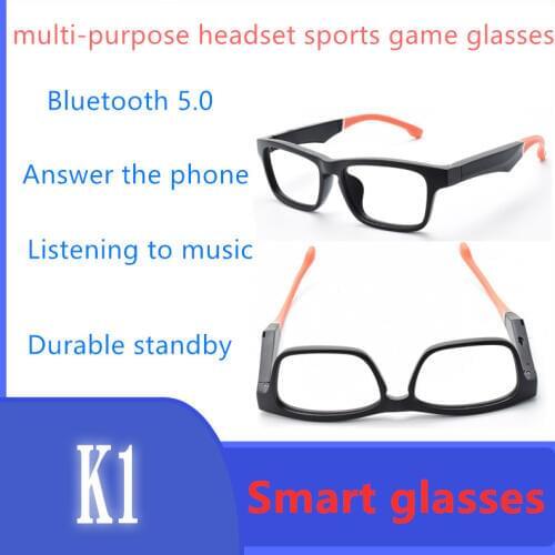 Anti-blue light K1 Bluetooth Headset SmartTouch Smart Glasses Health Sports Wireless Headphones&Microphone sports game glasses