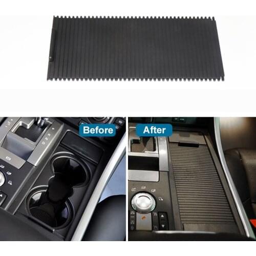 Car Center Console Sliding Shutters Cup Holder Roller Blind Trim Cover For Land Rover Range Rover Sport 2005-2009 Car Styling