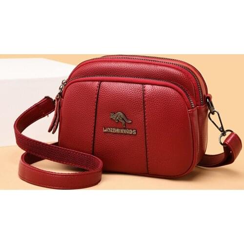 Brand Small Bag Women 2021 Counter Genuine Soft Leather Shoulder Bag Female Casual All-match Cross Body Phone Coin Purse Black