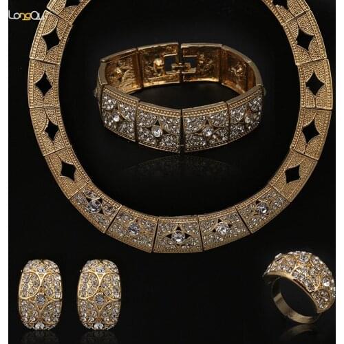 Dubai Bridal Jewelry Sets For Women Wedding African Beads Indian Nigerian Beads Fashion Luxury Trendy Vintage Costume