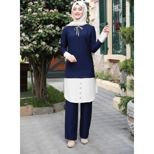 Two Piece Muslim Sets Abaya Aid Turkey Hijab Dress Islam Clothing Caftan Moroccan Kaftan Abayas for Women Musulman Ensembles