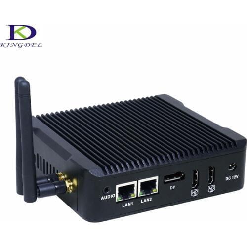 Small size powerful Mini PC HTPC with 8GB RAM 256GB SSD Micro PC 2*HDMI2.0 DP Business Industrial Computer 2*1000M lan Windows 7