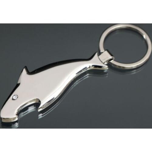 Low price Silver Shark 3D Bottle Opener Stainless Steel hot sales custom Stainless Steel bottle opener cut out