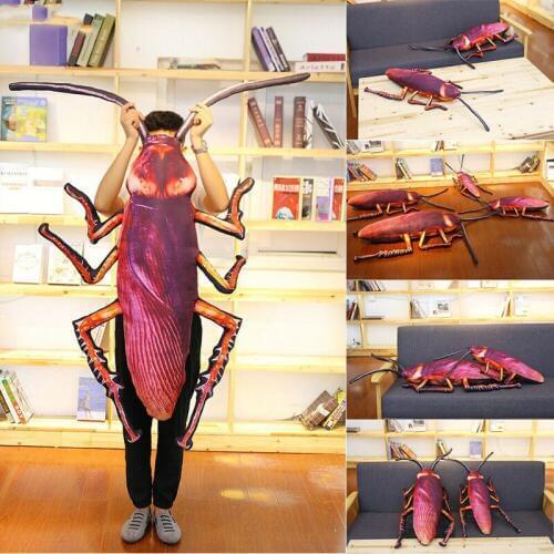 Novelty Cockroach Pillow Realistic Plush Simulation Children Doll Spoof Cushion Toy Gifts