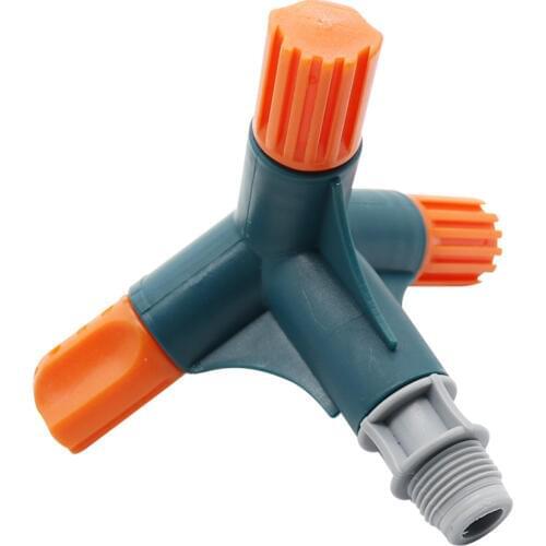 Plastic Rotary Three-Arm Sprinkler with 1/2" Male Thread Agriculture Lawn Irrigation 360 Degree Rotating Sprinkler Nozzle 20 Pcs