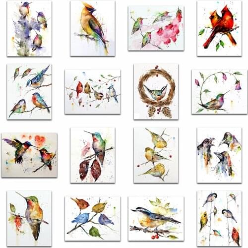 Full Round Diamond mosaic Colorful Animal 5D DIY Diamond painting Birds Full Square Diamond embroidery Cross stitch Lover