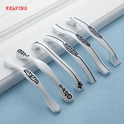 KK&FING Depict Black Solid Aluminum Alloy Cabinet Handles Kitchen Cupboard Pulls Drawer Knobs With Screws For Furniture Hardware