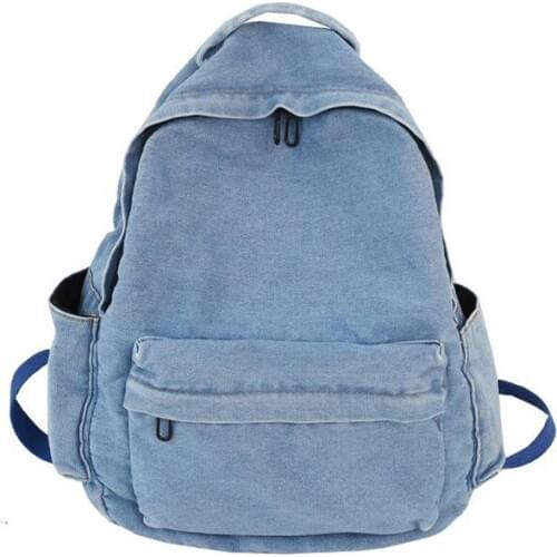 Large Capacity Men/women Backpack Denim Casual School Bags For Girls/boys Bagpack Travel Backpack Rucksack Women Mochila Mujer