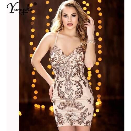 Sexy Glitter Sequins Mini summer dress women vintage sukienki club Pary dresses elegant bodycon dress vestidos woman clothes New